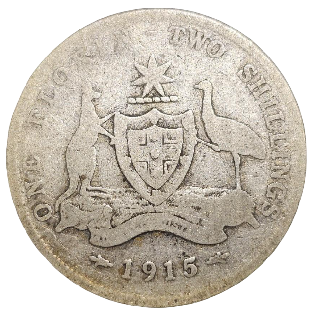 1915 (L) Australian Florin - Very Good