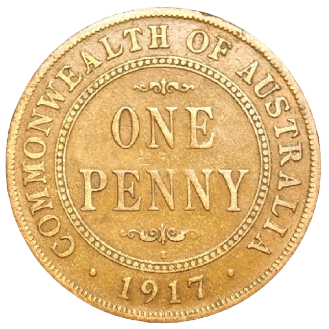 1917 Australian Penny - Very Good