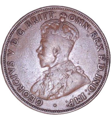 1920 Australian Penny - Very Good - Indian Obverse No Dots