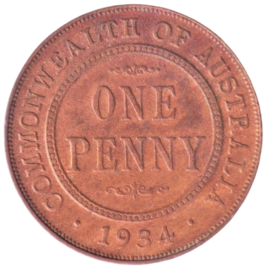 1934 Australian Penny - Very Good