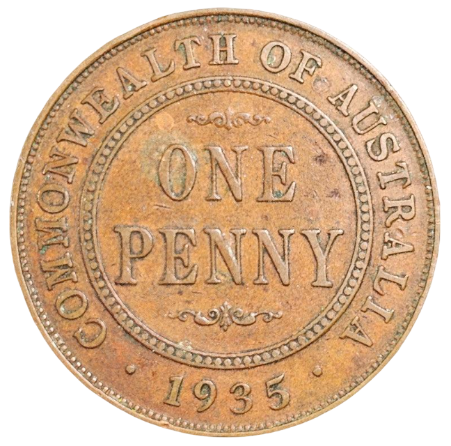 1935 Australian Penny - Very Good