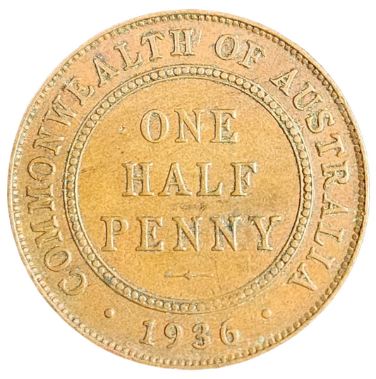 1936 Australian Half Penny - Very Good