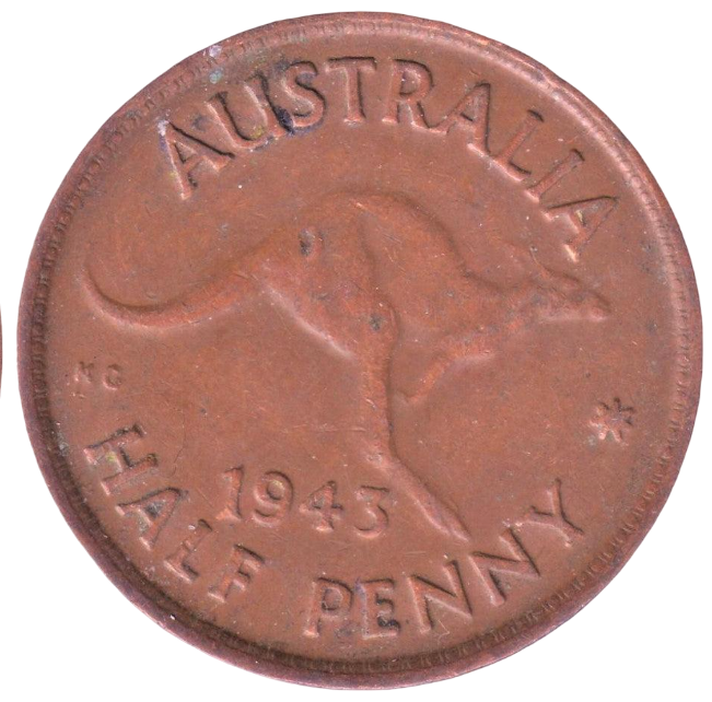 1943 Australian Half Penny