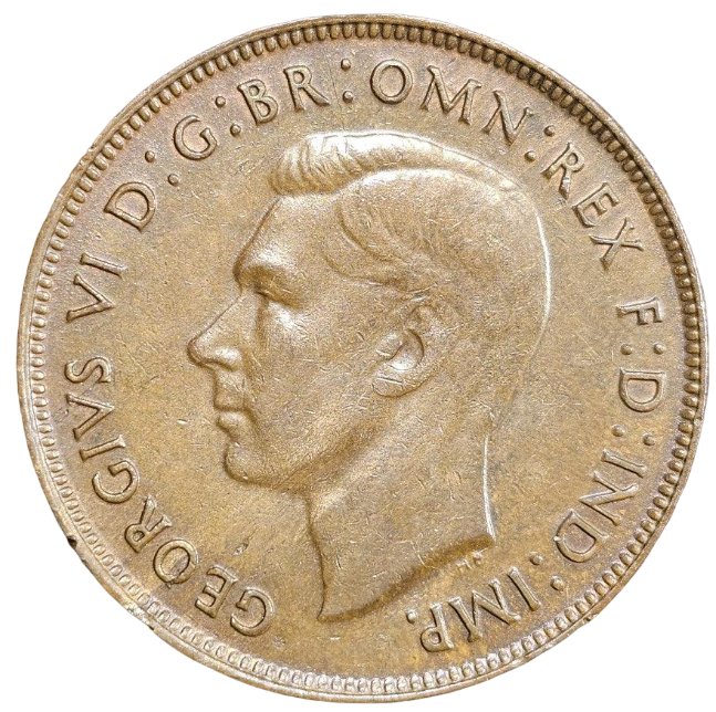 1946 Australian Penny - Considered scarce - Extremely Fine with Planchet Flaws
