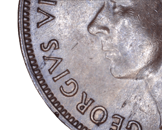 1946 Australian Penny - Considered scarce - Extremely Fine with Planchet Flaws