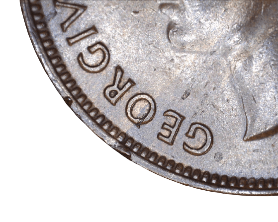 1946 Australian Penny - Considered scarce - Extremely Fine with Planchet Flaws