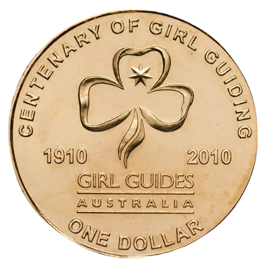 2010 Australian $1 Coin - Centenary of Girl Guiding - Uncirculated from RAM Roll
