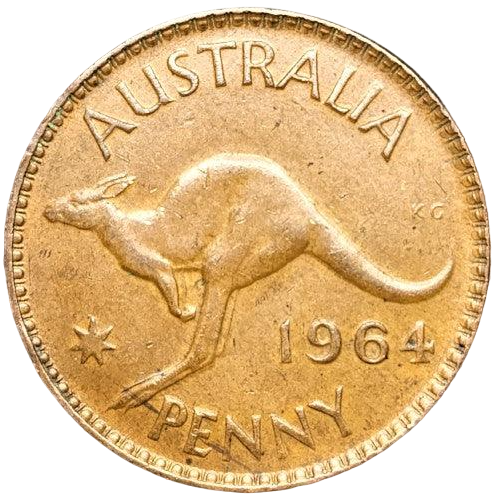 1964 'M' Australian Penny - Very Good