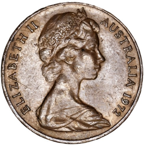 1972 Australian 2 Cent Coin - Loose Change Coins
