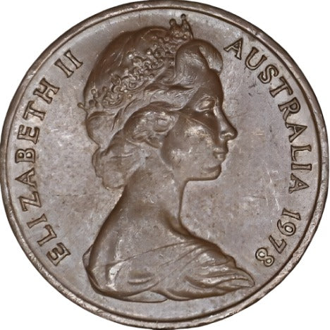 1978 Australian 1 Cent Coin - Loose Change Coins