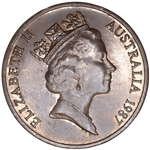 1987 Australian 1 Cent Coin - Loose Change Coins