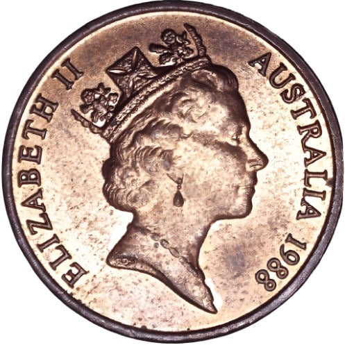 1988 Australian 1 Cent Coin - Loose Change Coins