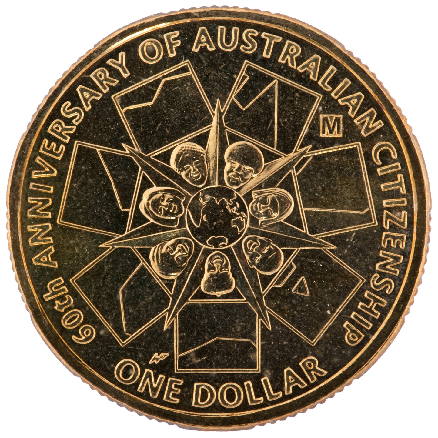 2009 $1 Coin - 60 Years of Australian Citizenship 'M' Privy Mark