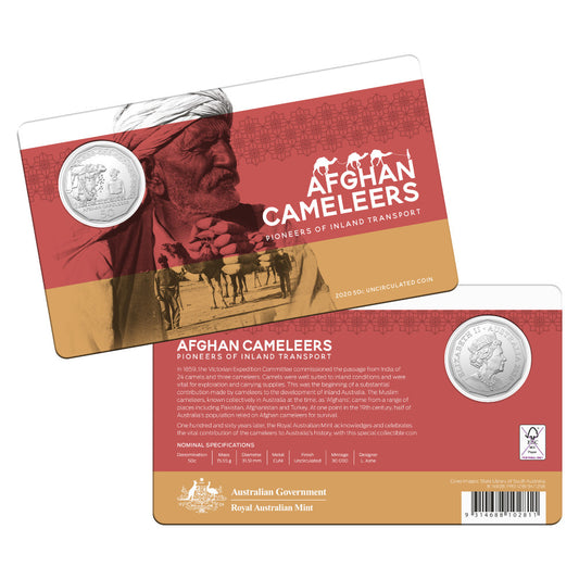 2020 50c Coin - The Afghan Cameleers