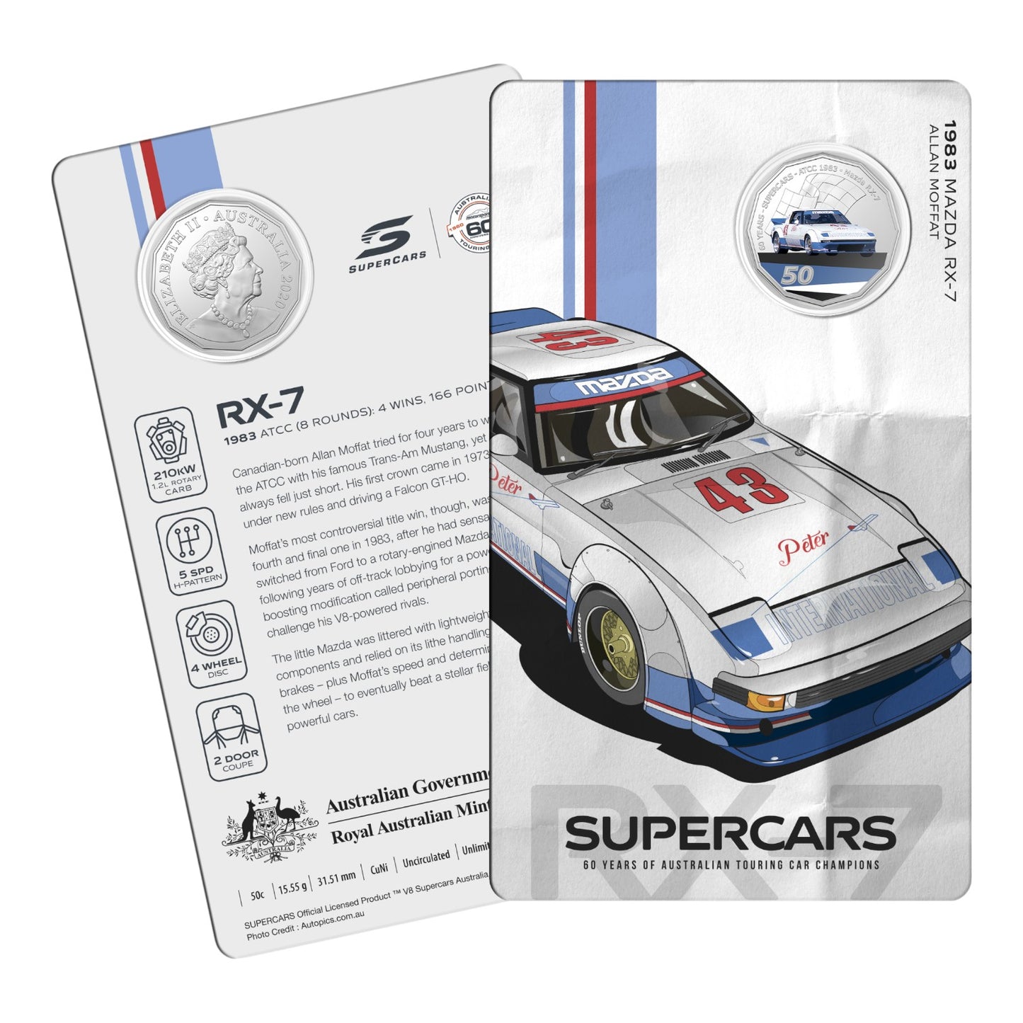 2020 50c - 1983 Mazda RX7 - 60 Years of Supercars