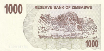 2007 Zimbabwe - 1,000 Dollars - p44 - Uncirculated - Loose Change Coins