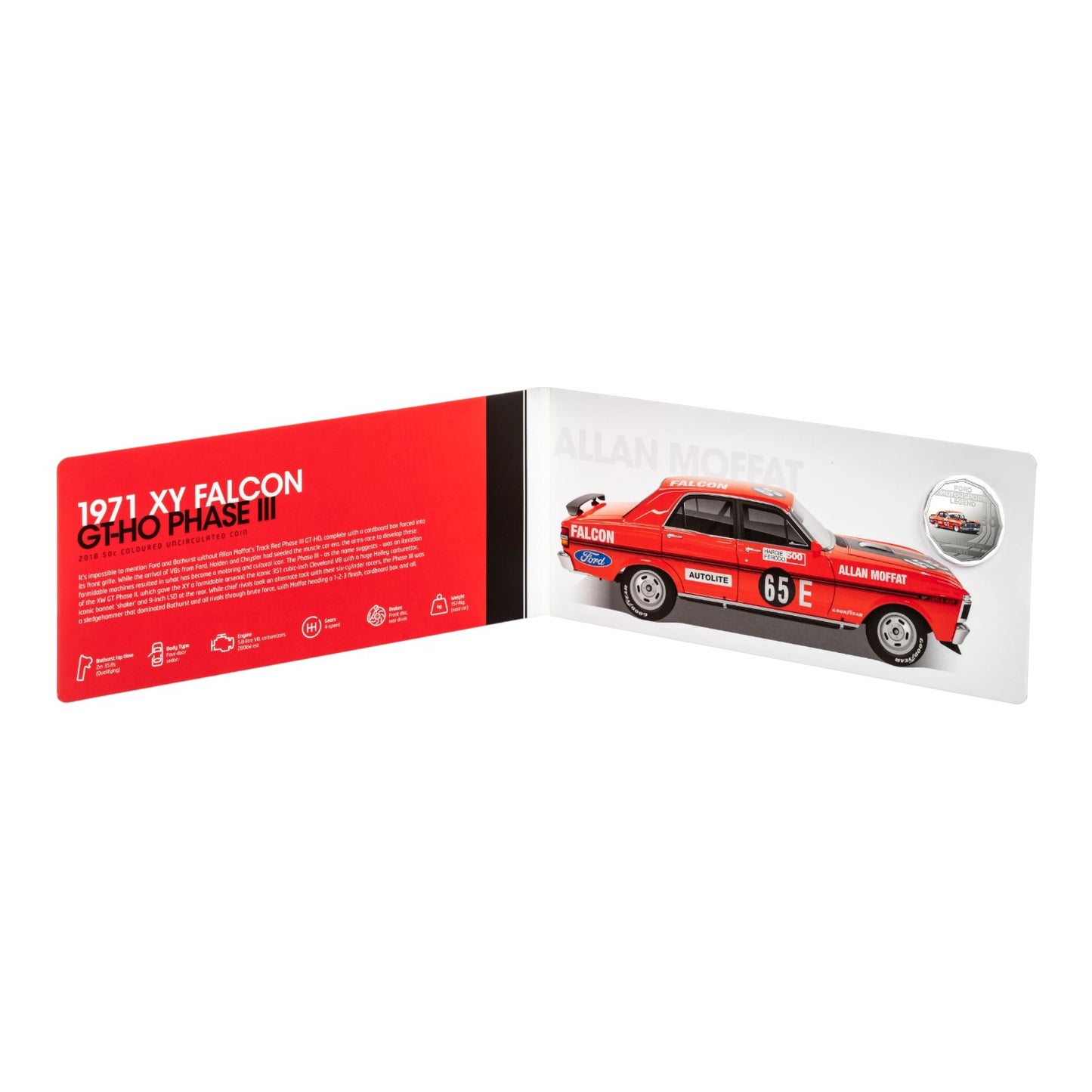 2018 50c Coin - Ford High Octane - 1971 XY Falcon GT-HO Phase III