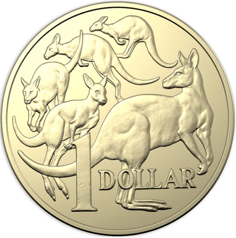 2018 Australian $1 Coin - "Mob of Roos" - Uncirculated from Bank Bag