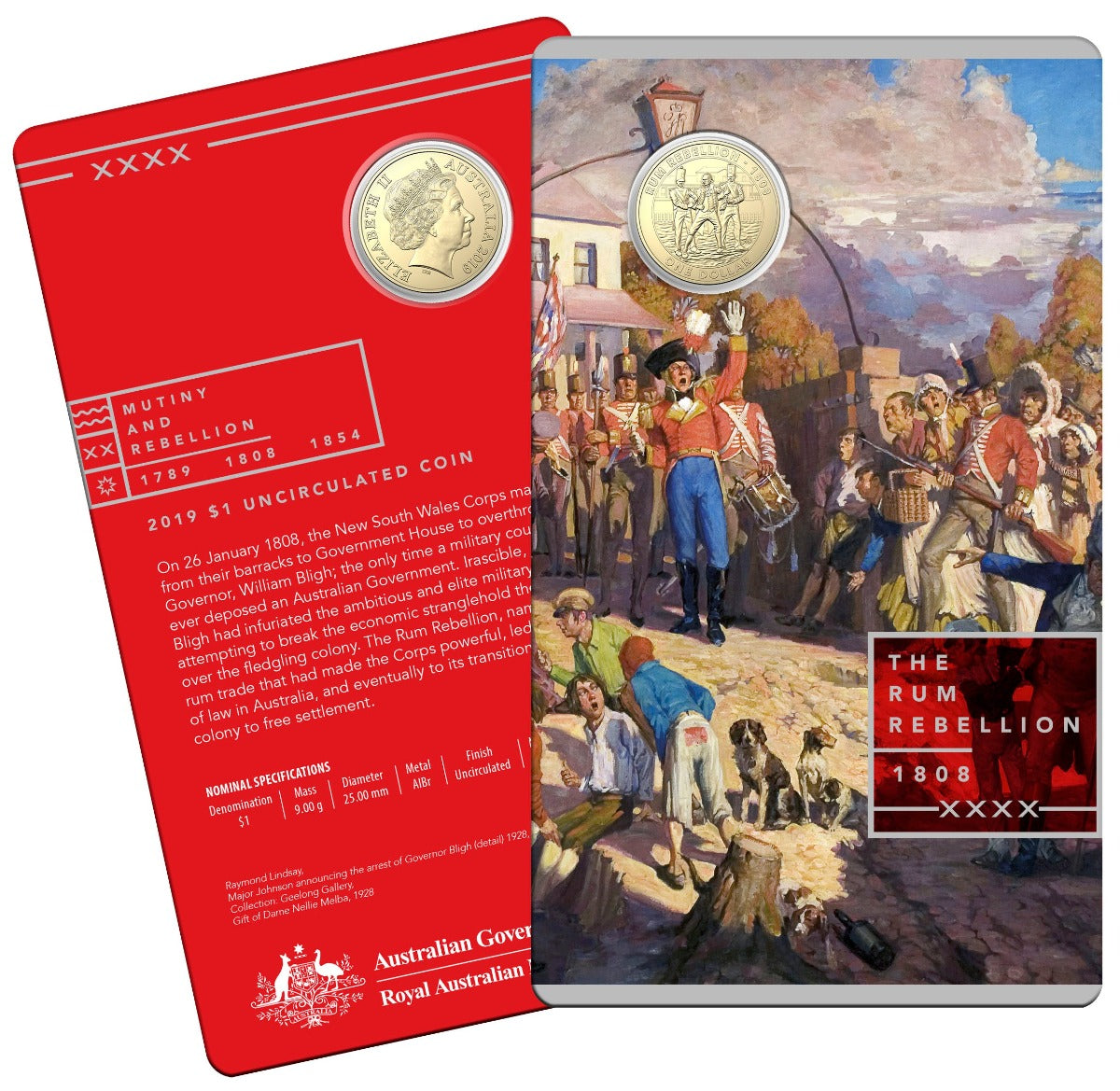 2019 $1 Coin Set - Mutiny and Rebellion 3-Coin Set