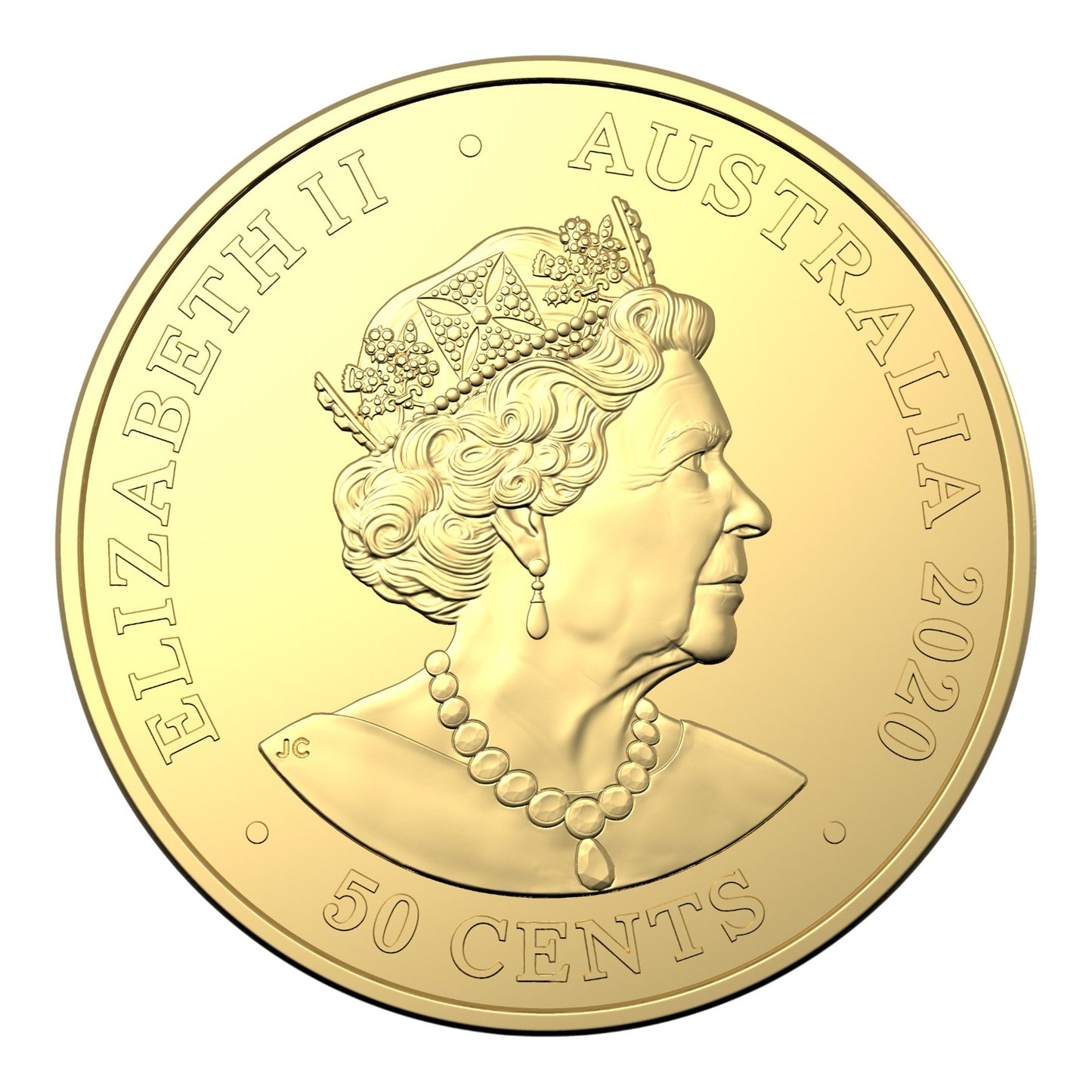 2020 50c Round CuNi Gold Plated - Australian Olympic Team