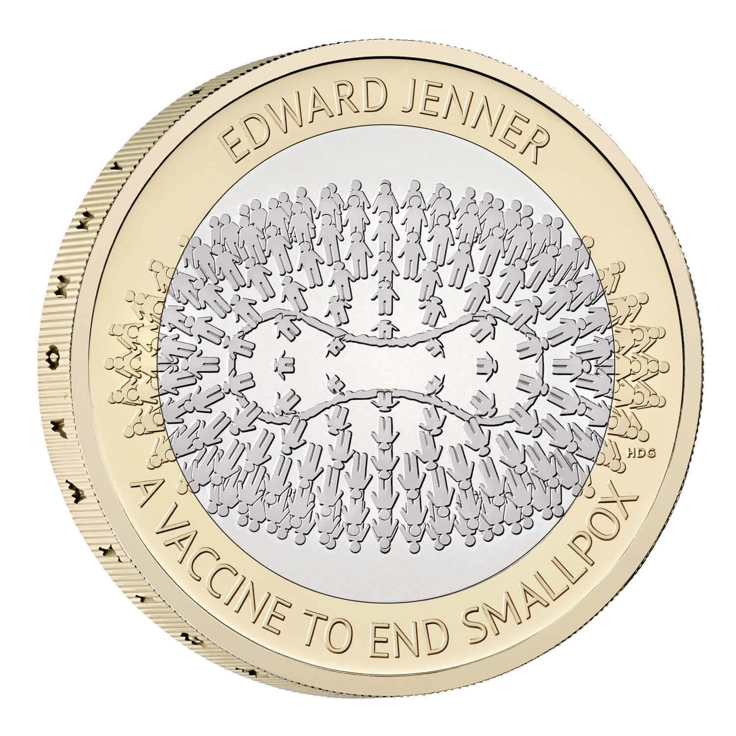 Edward Jenner 2023 UK £2 Brilliant Uncirculated Coin - Loose Change Coins
