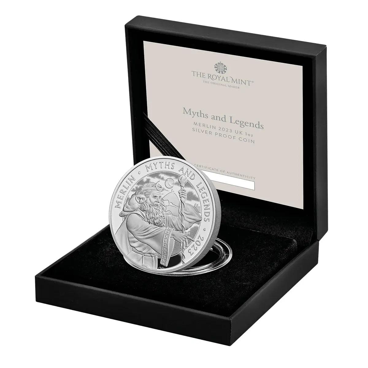 2023 Myths and Legends Merlin UK £2 1oz Silver Proof Coin - Loose Change Coins