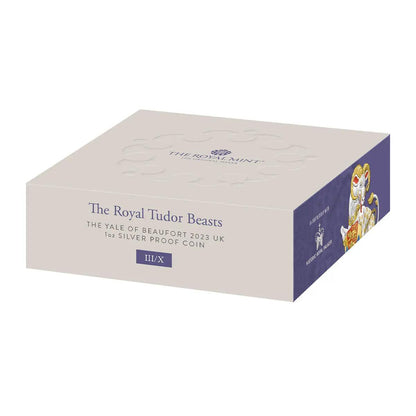 2023 Royal Tudor Beasts - The Yale of Beaufort £2 1oz Silver Proof Coin - Loose Change Coins
