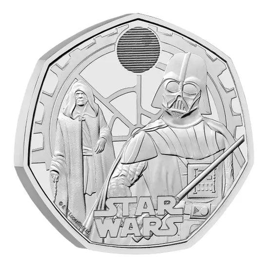 Star Wars Darth Vader and Emperor Palpatine 2023 50p Brilliant Uncirculated Coin - Loose Change Coins