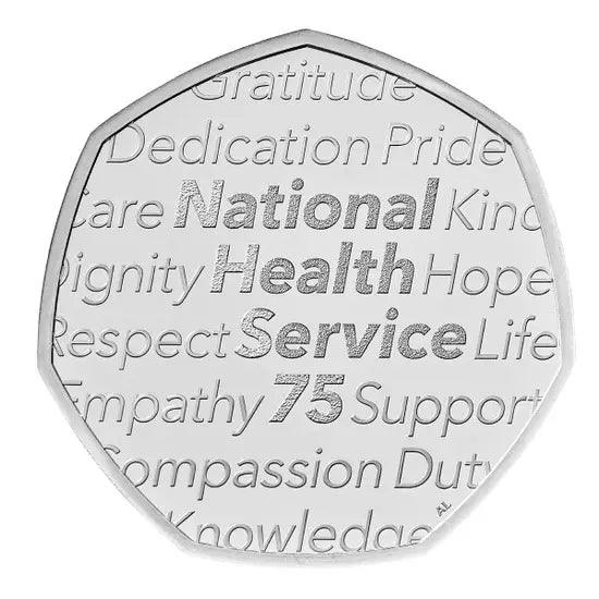 The 50th Anniversary of the NHS 2023 50p Cupro-Nickel Uncirculated Coin - Loose Change Coins