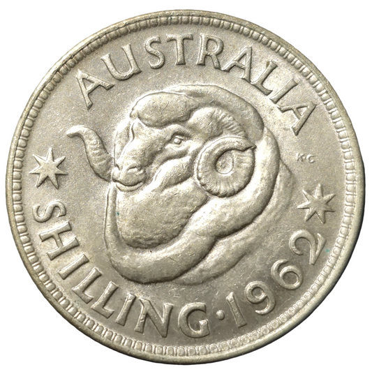 1962 Australian Shilling - About Uncirculated