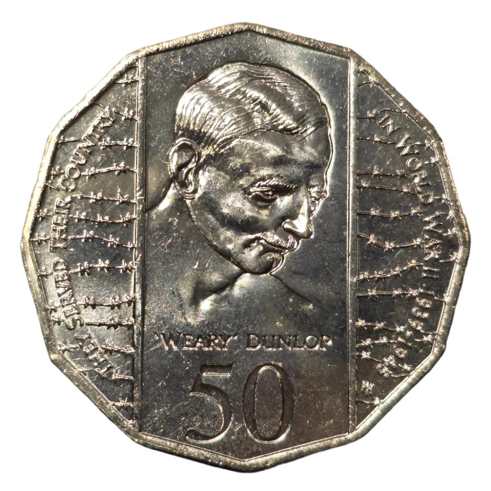 1995 50c Coin - 50th anniversary of the end of World War 2 - Uncirculated