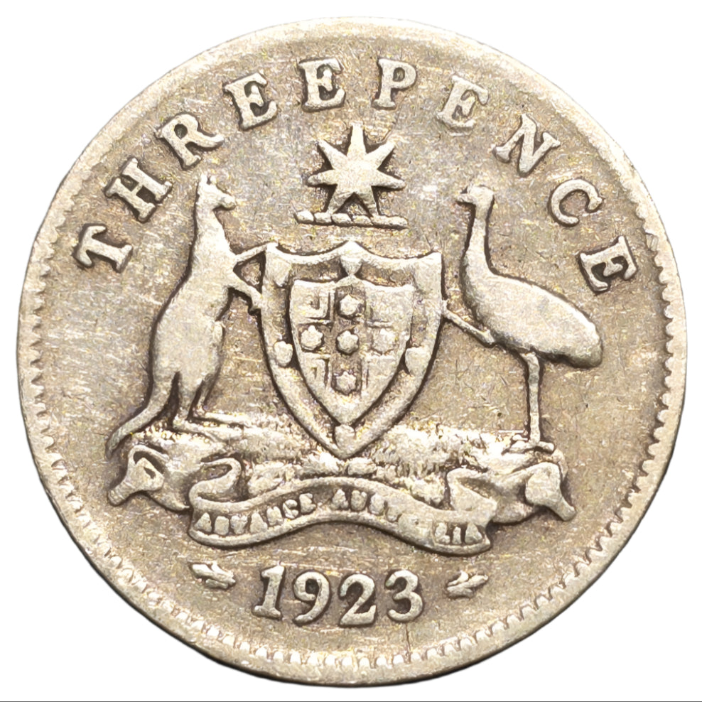 1923 Australian Threepence - Very Good