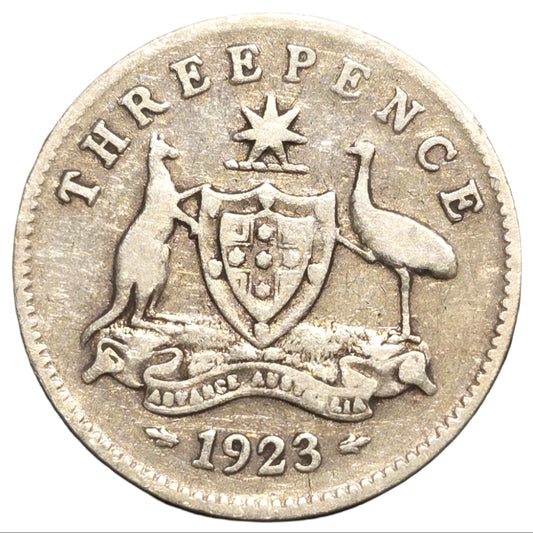 1923 Australian Threepence - Very Good