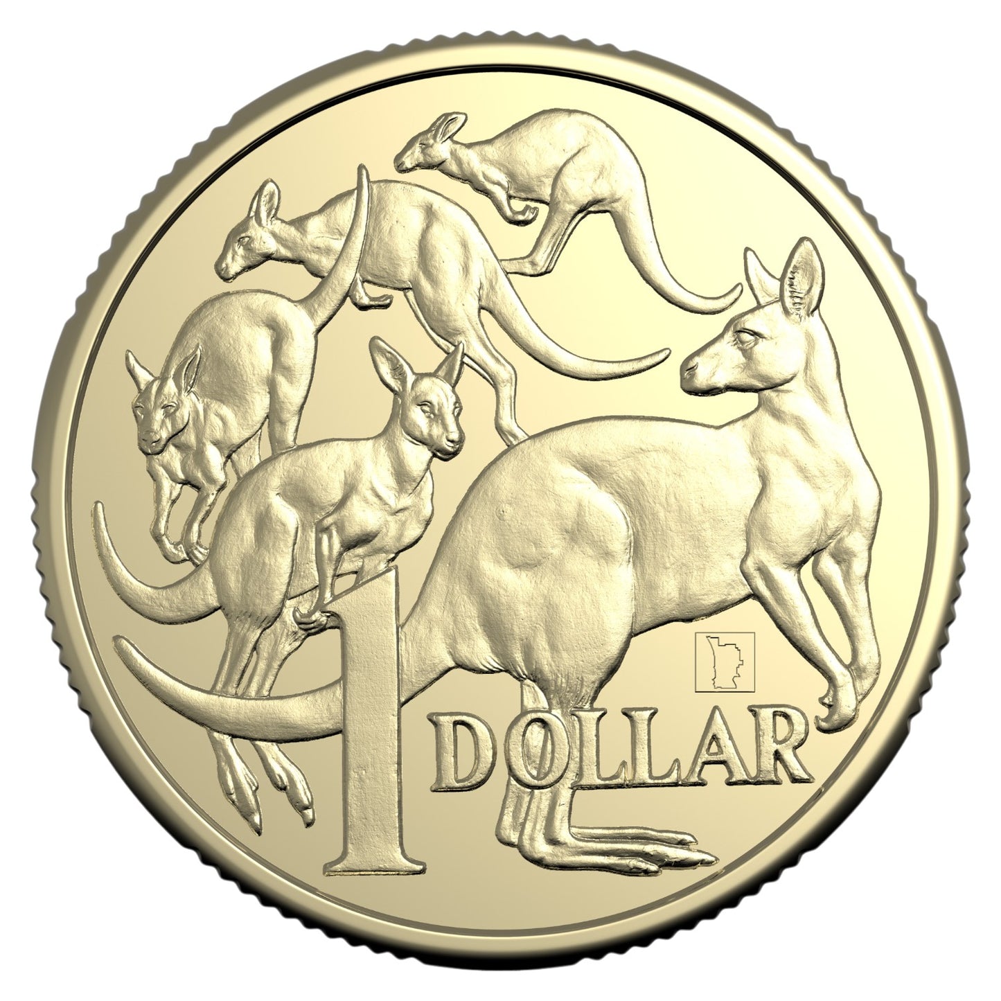2025 $1 Coin - Perth Money Expo Mob of Roos - Uncirculated Coin with Perth Map Privy Mark