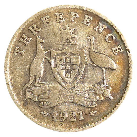 1921 Australian Threepence - Very Good