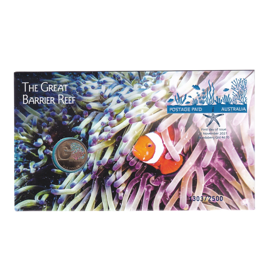 2021 Stamp and Coin Cover - Great Barrier Reef Prestige Limited Edition
