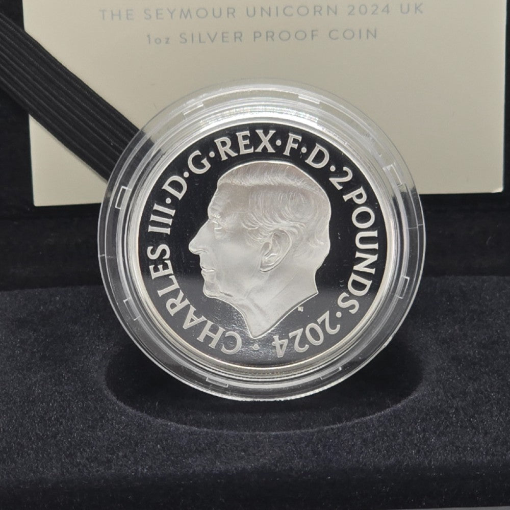 2024 The Royal Tudor Beasts The Seymour Unicorn UK 1oz Silver Proof Coin