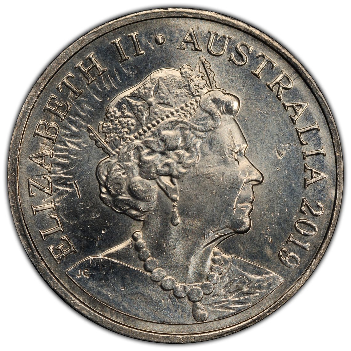 2019 Australian 5c Coin Error Coin - Misaligned Die Clash - Graded MS64 by PCGS