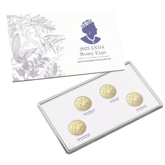 2023 $1 Coin Set - ANDA Money Expo - 4 Coin Privy Mark Set