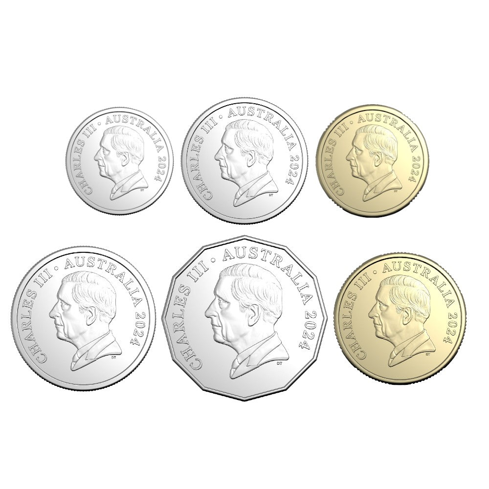 2024 AlBr CuNi Uncirculated Six Coin Year Set - HM King Charles III Effigy