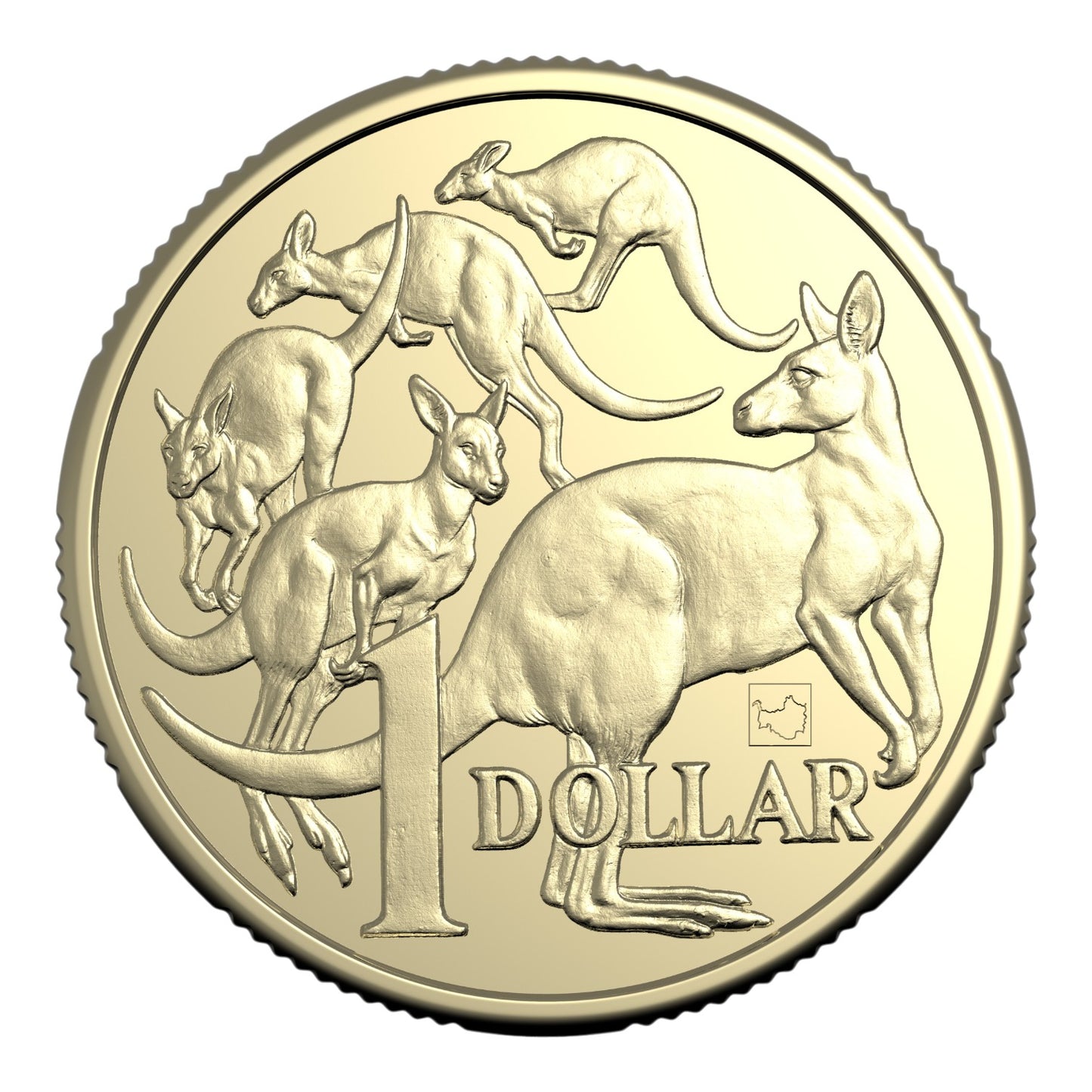 2025 $1 Coin - Brisbane Money Expo - Mob of Roos with Brisbane Map Privy Mark