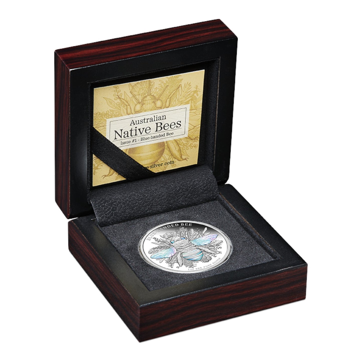 2025 Australian Native Bees - Blue-banded Bee 1oz Silver Proof Hologram Coin