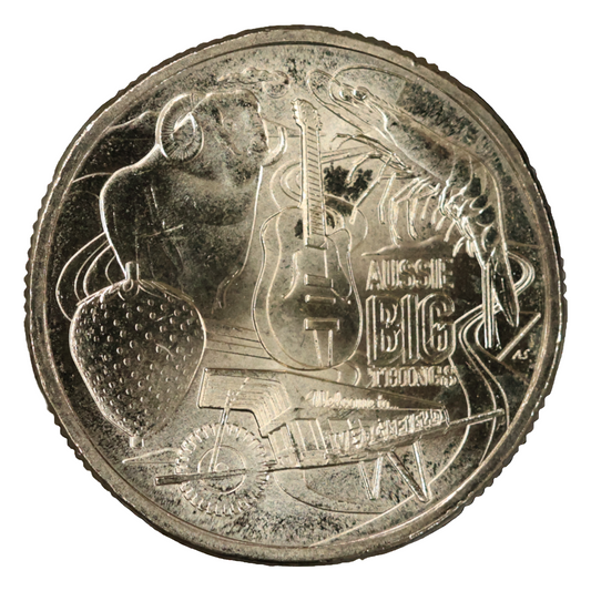 2025 $1 Coin - Aussie Big Things 2 - Merino, Strawberry, Wheelbarrow, Prawn, Golden Guitar