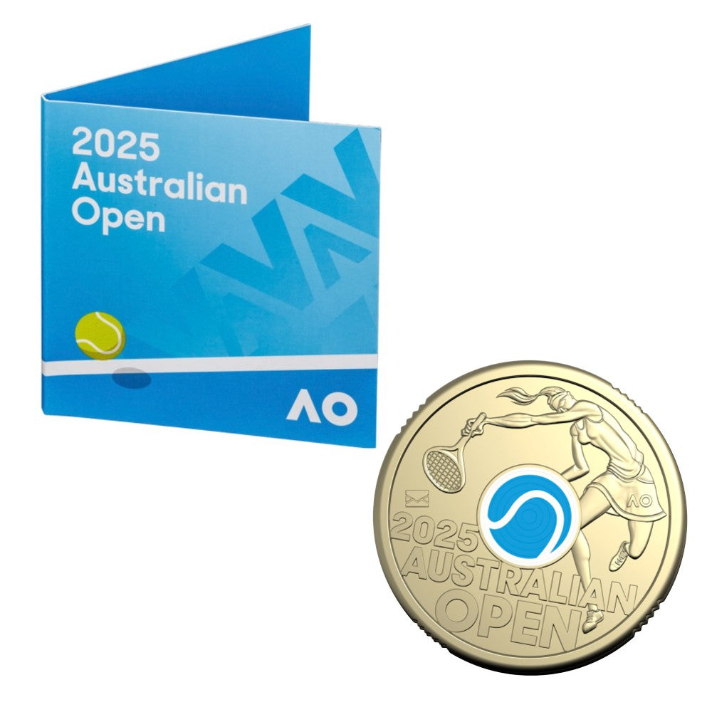 2025 $2 Coin Set - Men’s and Women's Australian Open $2 Privymark Coin in Folder *Lucky Dip*