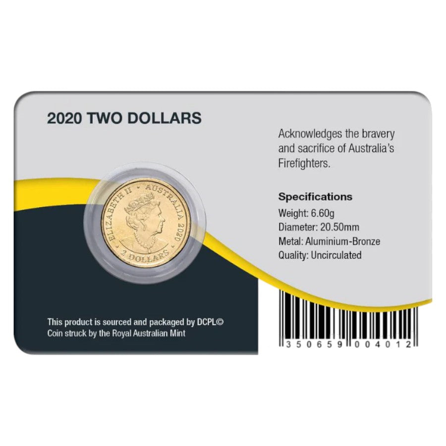 2020 $2 Coin - Australia's Firefighters - Aluminium-Bronze Uncirculated Coin Pack