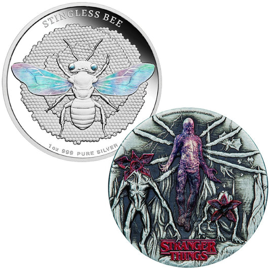 2026 Stranger Things Villains & Stingless Bee Two-Coin Silver Bundle