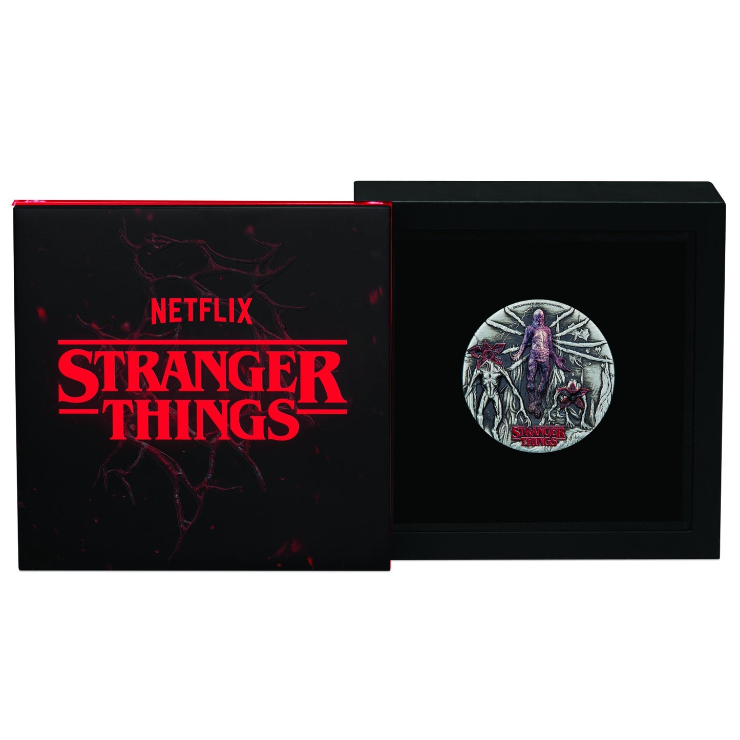 2026 2oz Silver Antiqued Coloured Coin - Stranger Things - Villains