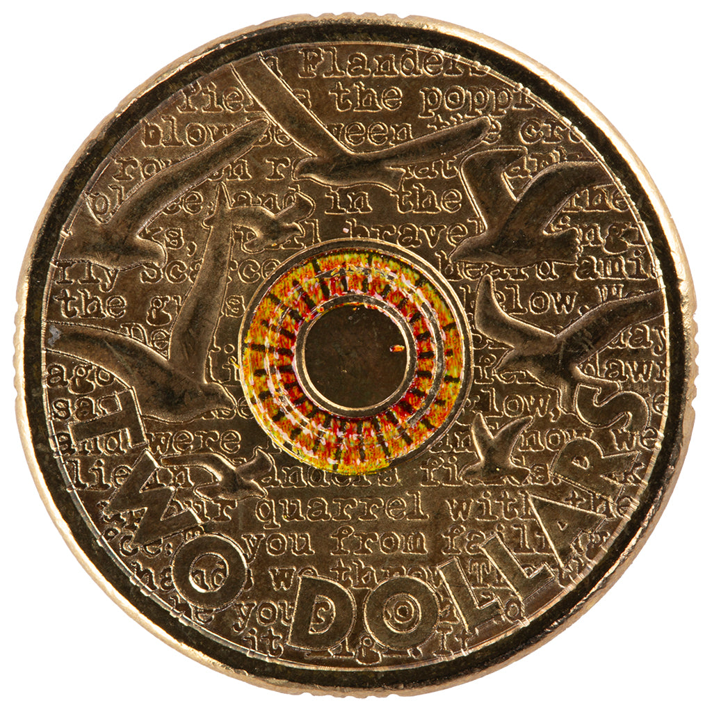2015 $2 Coin - Remembrance Day - In Flanders Fields