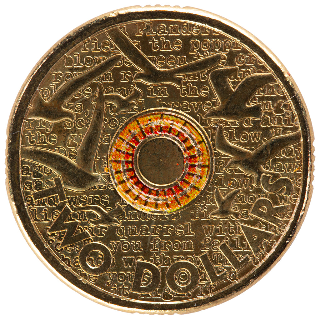 2015 $2 Coin - Remembrance Day - In Flanders Fields