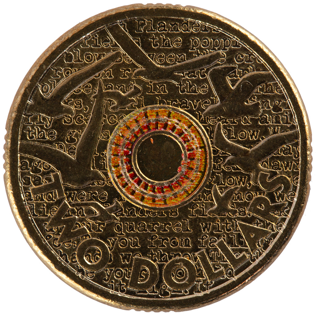2015 $2 Coin - Remembrance Day - In Flanders Fields
